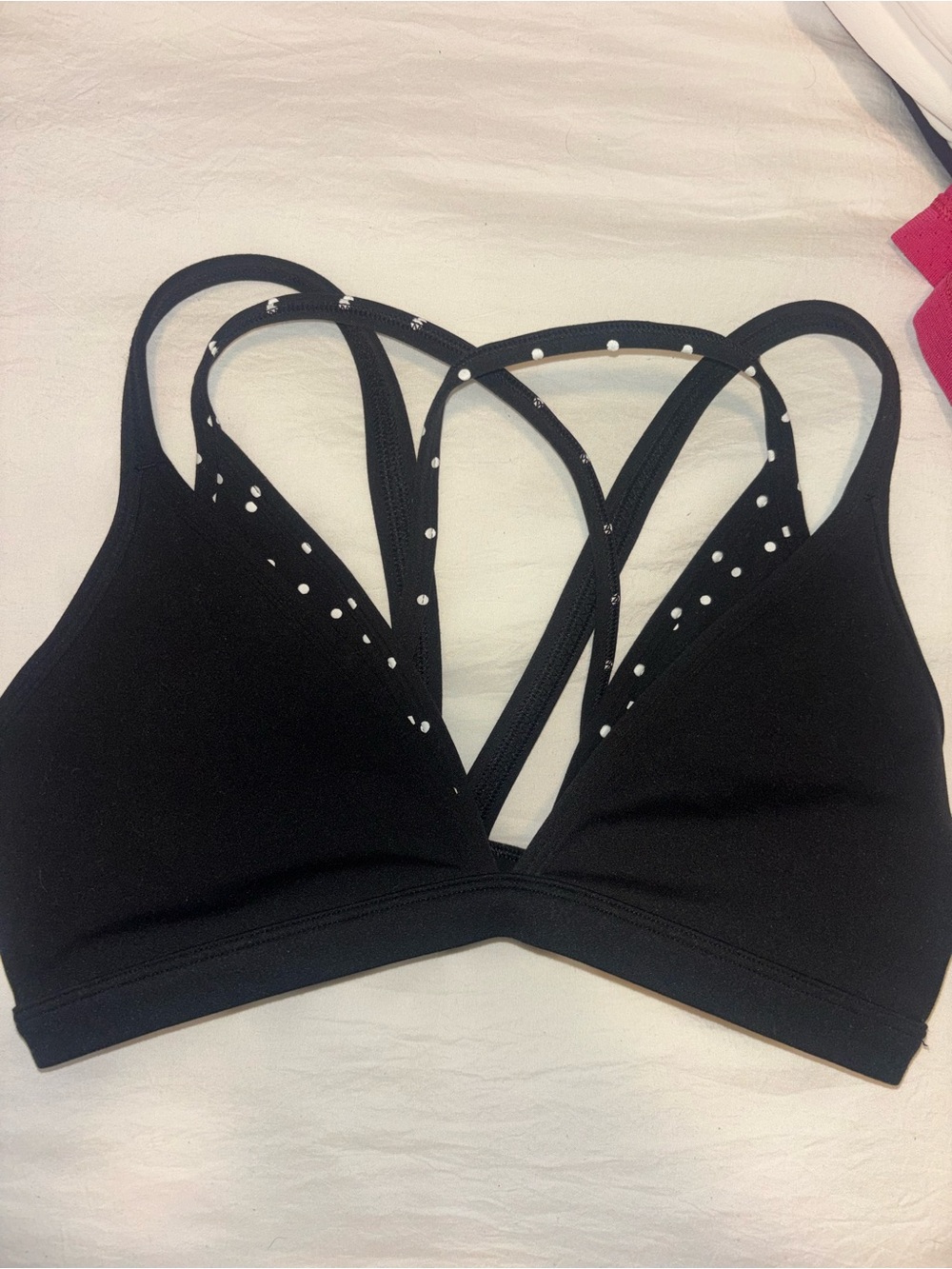 SET Active Black Strappy Sports Bralette with Stud Accents
